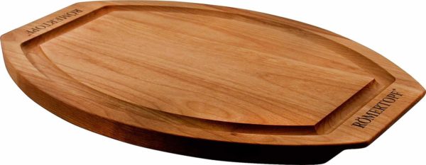 Romertopf With Juice Grooves, Made in USA Wooden Cutting Board