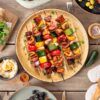 round with grill bars plancha