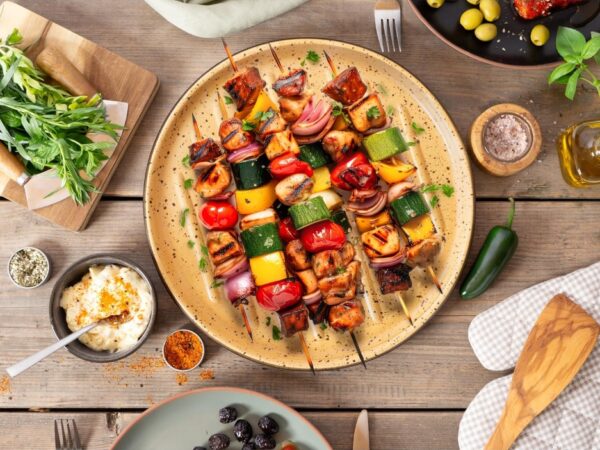 round with grill bars plancha
